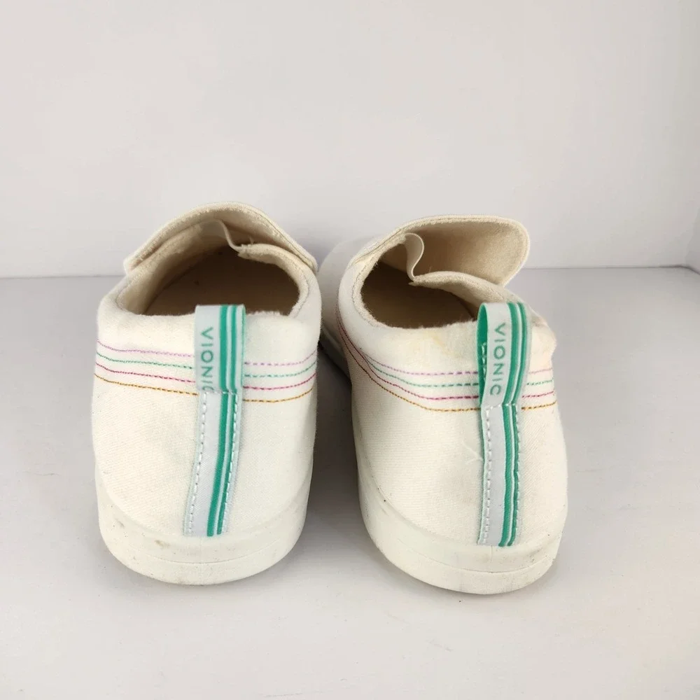 Vionic Beach Women's Comfort Minimalist White Canvas Flats‎ Size 12